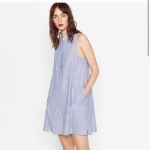 Zara •striped sleeveless dress•